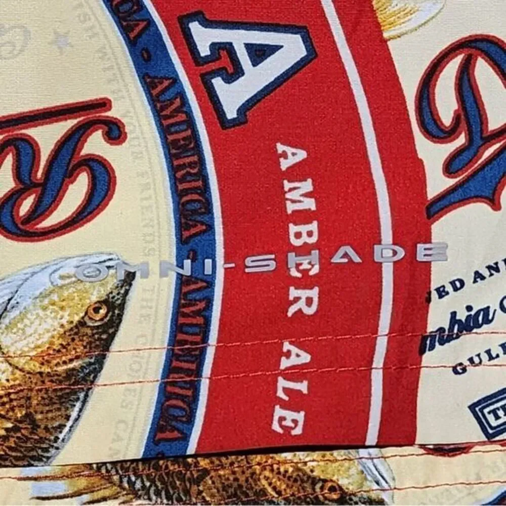 Columbia PFG Board Shorts Mens Red Drum‎ Amber Ale Beer Print Red Size 40